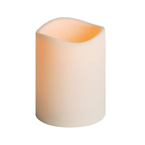 4.5 in. x 6 in. Remote Ready Battery Operated Outdoor Patio Resin LED Candle