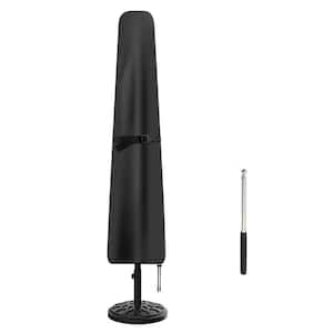 7 ft. to 9 ft. Waterproof Patio Umbrella Cover with Push Rod, Black