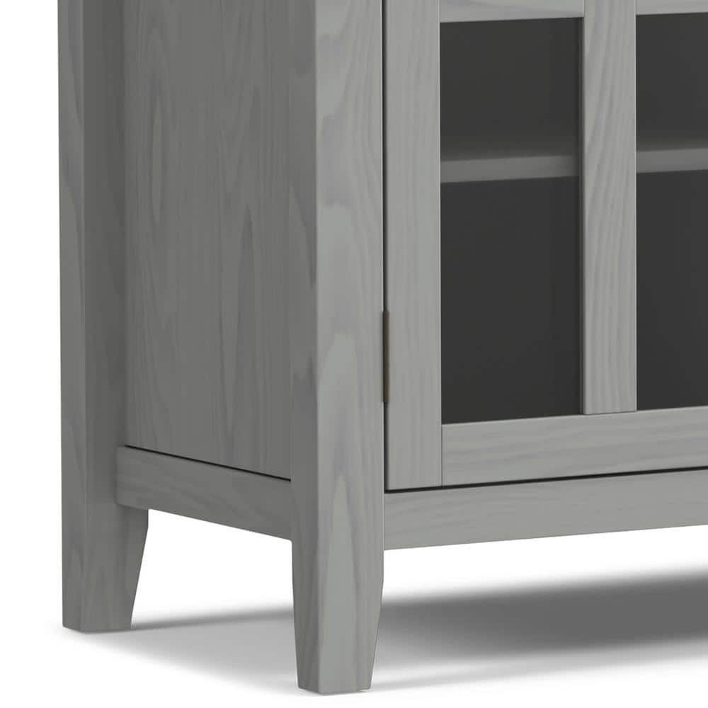 Artisan Fog Grey Solid Wood 53" Contemporary TV Media Stand