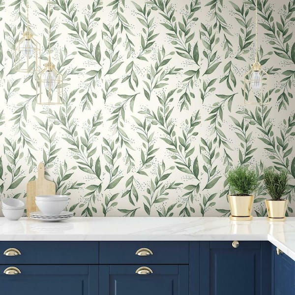 Magnolia Home by Joanna Gaines - Olive Branch Spray and Stick Wallpaper