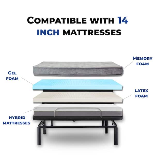 MAYKOOSH Black, Twin XL, Height Electric Adjustable Bed