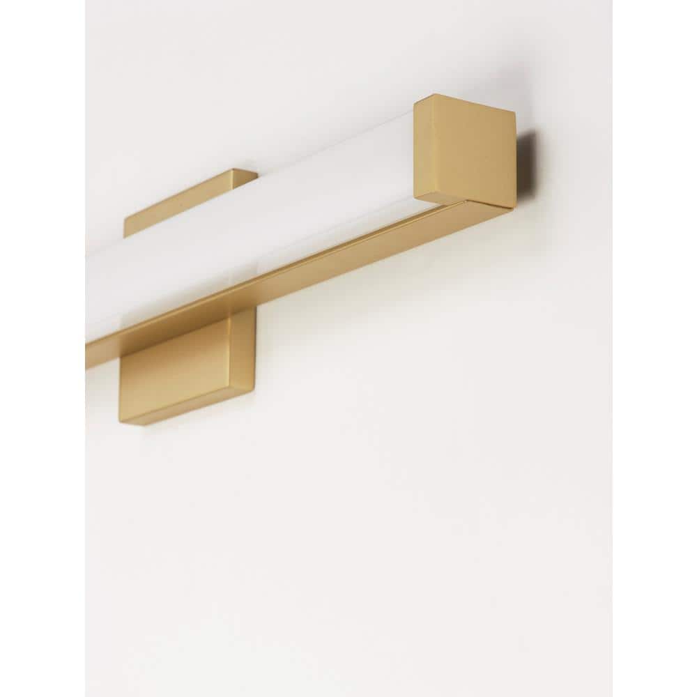Gold and White Acrylic LED Bathroom Vanity Light
