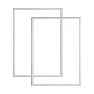 Trim Fast 9/16 in. D x 23-5/8 in. W x 31-1/2 in. L Primed White Polystyrene Picture Frame Corner Adhesive Back (2-Pack)