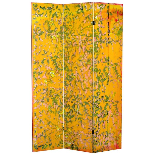 RED LANTERN 6 ft. Tall Ivy Canvas 3-Panel Room Divider