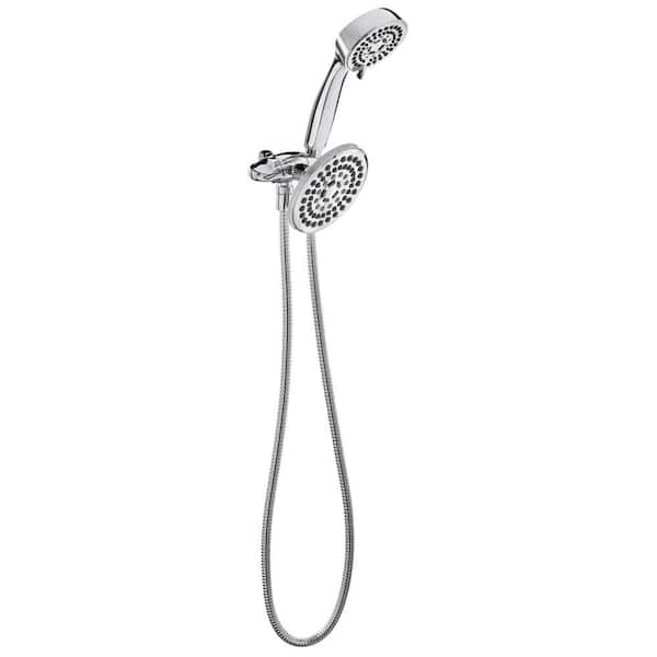 Glacier Bay 6-spray 5.5 in. Dual Shower Head and Handheld Shower Head in Chrome