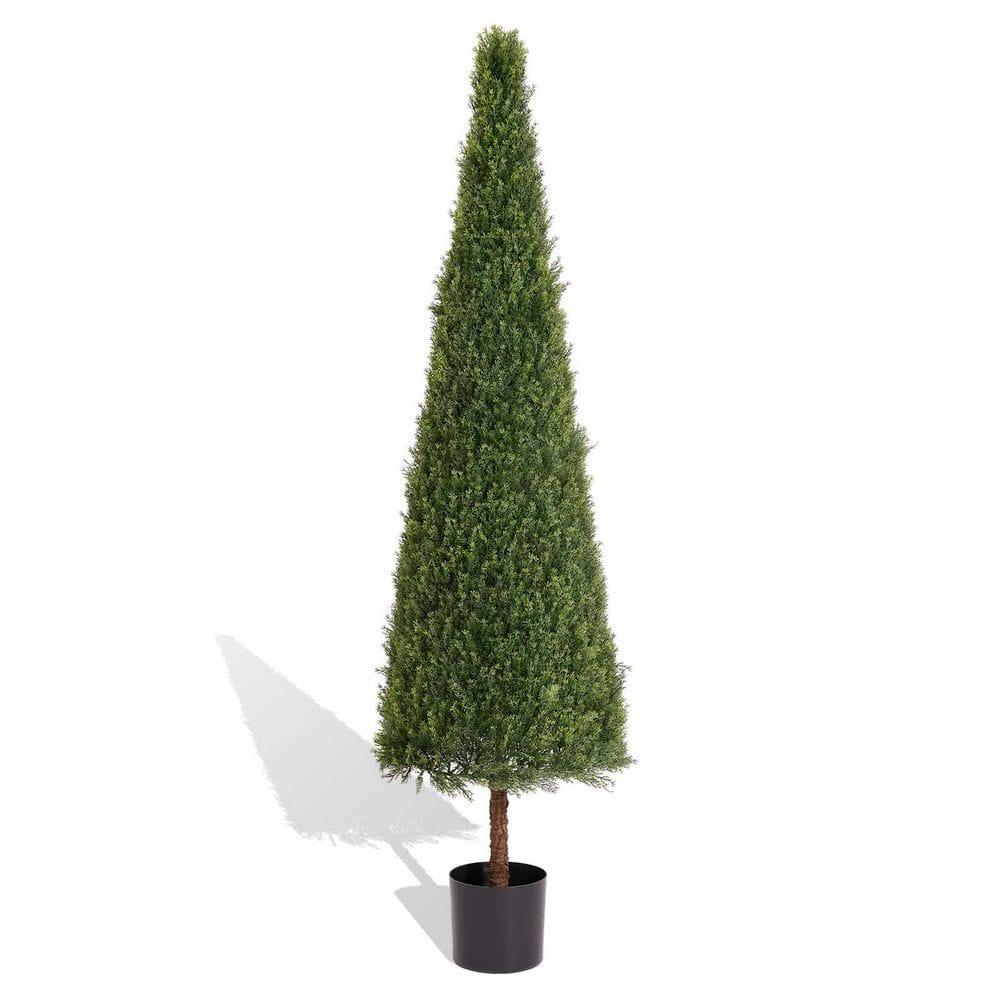 6 ft. Artificial Olive Tree in Pot, Artificial Boxwood Topiary Tree Potted 