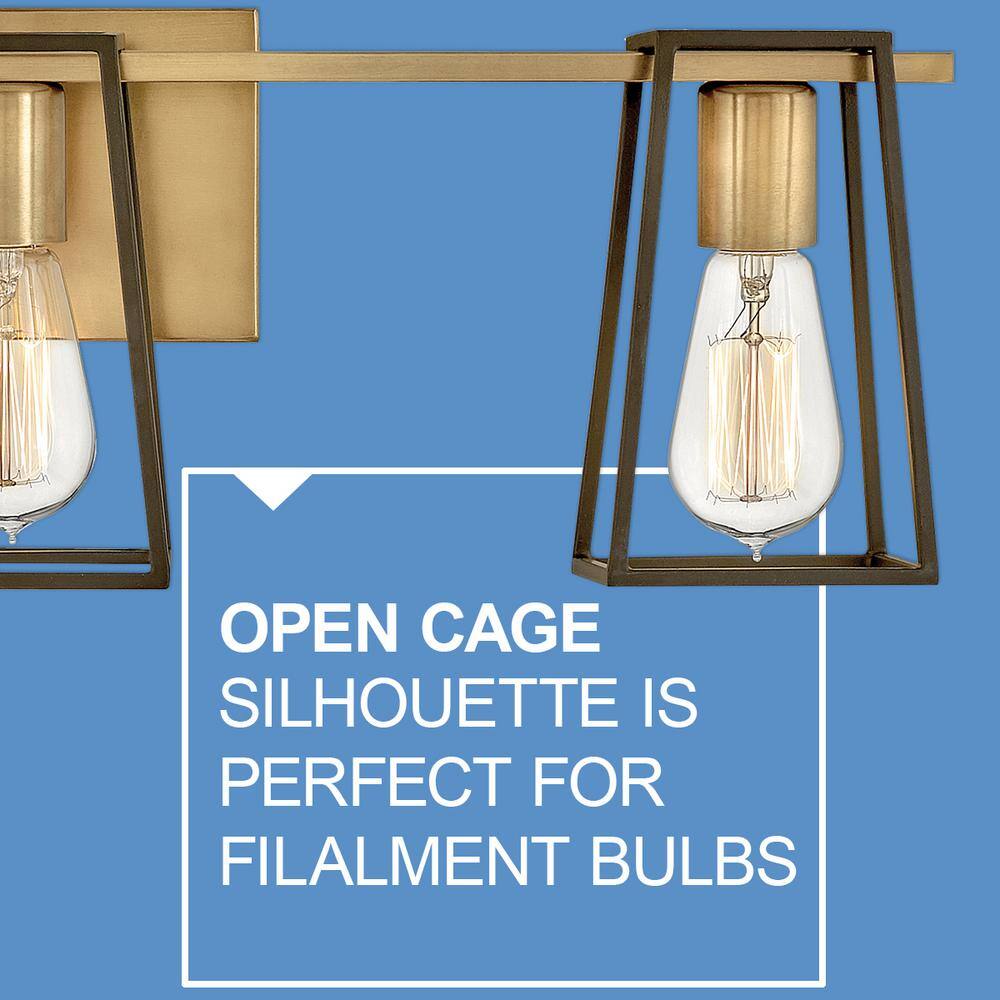 Heritage Brass and Bronze 3-Light Dimmable Bath Light
