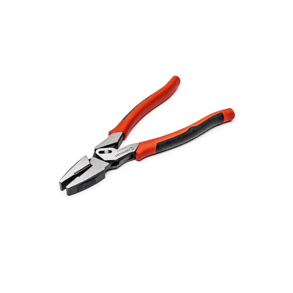 Crescent 9 in. Pivot Action Dual Material Grip Lineman s Compound Action Pliers CCA20509 The Home Depot
