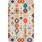 Giuseppina Tribal Bohemian Cream 8 ft. x 10 ft. Area Rug