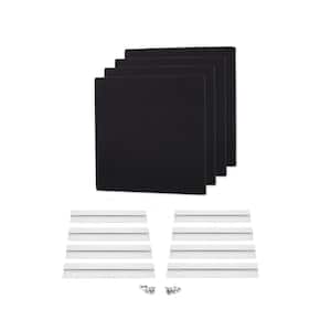 WAVERoom Pro Mini 1 in. x 12 in. x 12 in. Diffusion-Enhanced Sound Absorbing Acoustic Panels in Black (4-Pack)