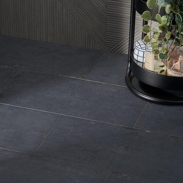 Mantis Black Gold 11.81 in. x 23.62 in. Matte Porcelain Floor and Wall Tile (13.55 sq. ft./Case)