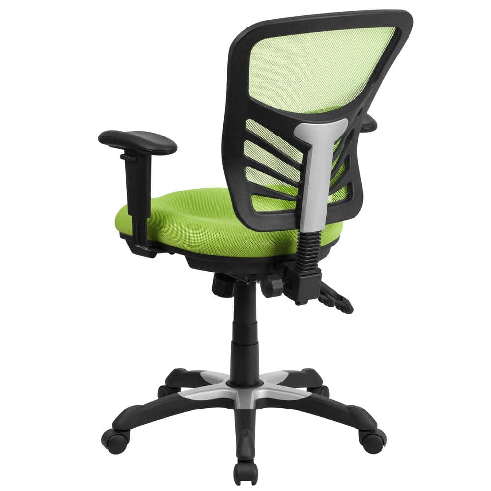 Mid-Back Green Mesh Adjustable Executive Swivel Office Chair