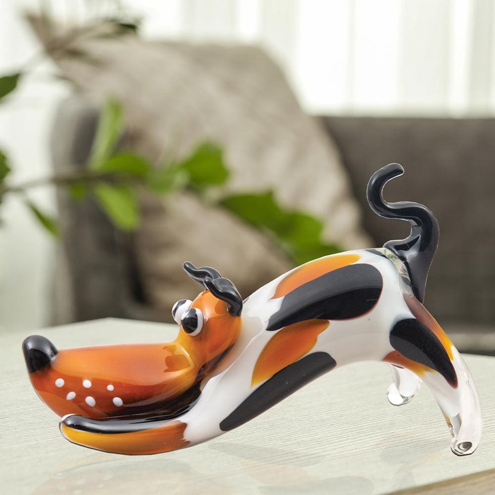 Dale Tiffany Zainy Dog Handcrafted Art Glass Figurine AS20347