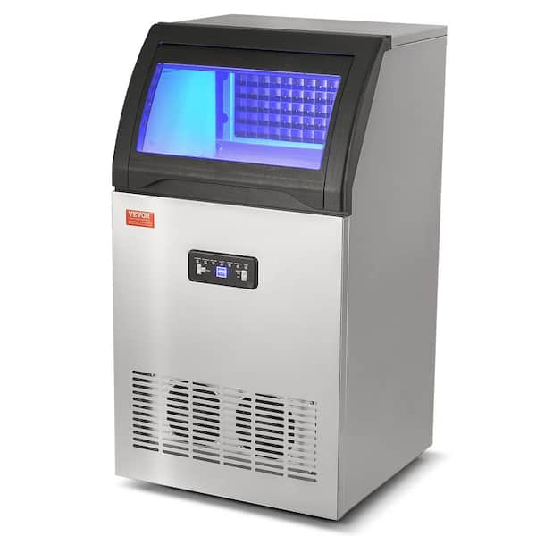 VEVOR Commercial Ice Maker 120 lbs./24 H Ice Maker Machine Freestanding Cabinet Ice Maker with 33 lbs. Storage Capacity
