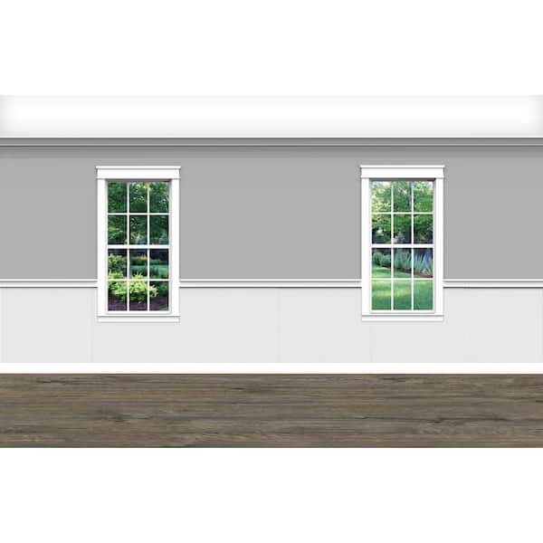 Ornamental Mouldings . 75 in. D x 40 in. W x 92 in. L Unfinished Aspen Wood Sidney Wainscot Kit Panel Moulding