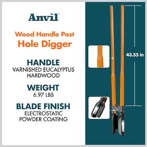 47 in. L Wood Handle Steel Post Hole Digger