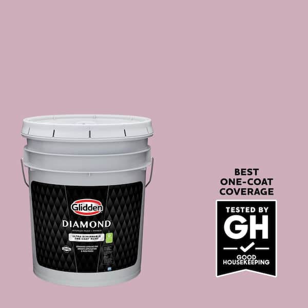 Glidden Diamond 5 gal. Pink Potion PPG1045-4 Flat Interior Paint with Primer