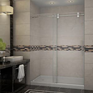 Aston SDR978FRUW.UC-SS-5280 Langham XL 48 - 52 W x 80 H Sliding Frameless Shower Door Finish: Stainless Steel