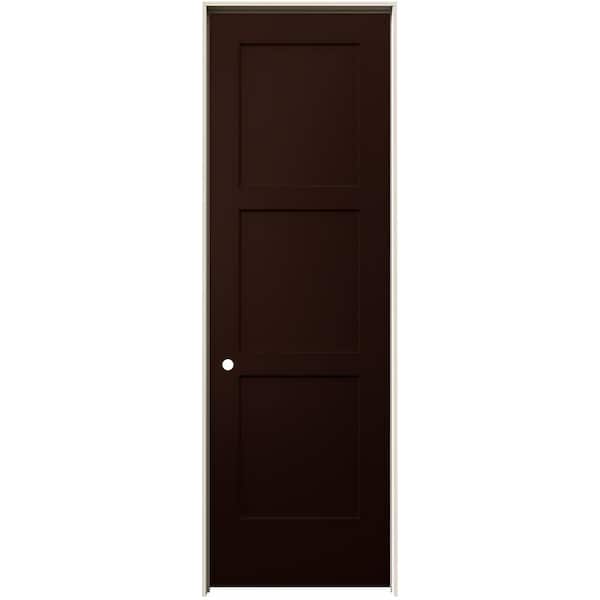 JELD-WEN 32 in. x 96 in. Birkdale Espresso Stain Right-Hand Smooth Hollow Core Molded Composite Single Prehung Interior Door