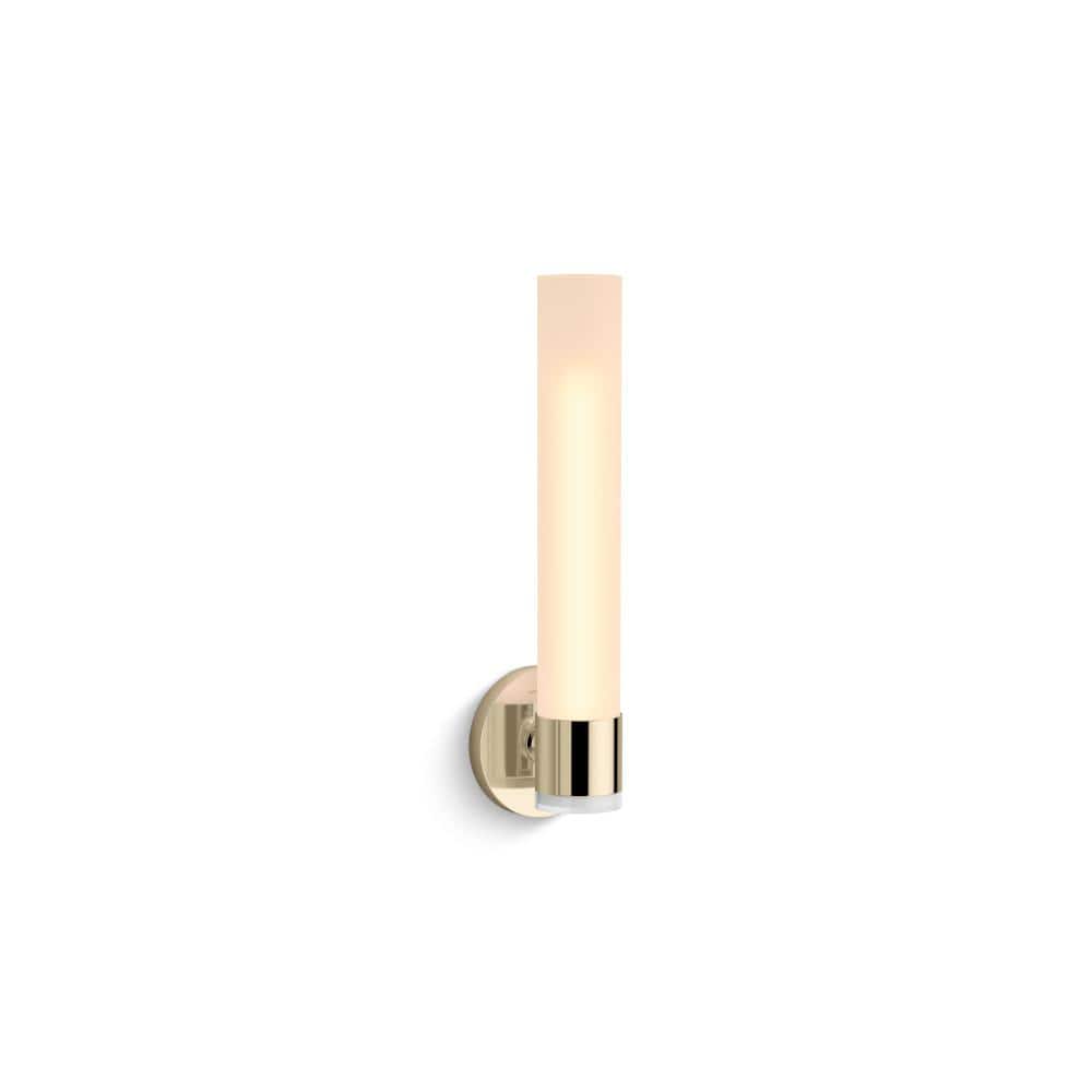 French Gold Minimalist Candlestick-Style Wall Sconce