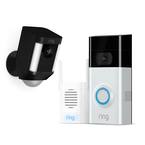 Wireless Video Doorbell 2 with Chime Pro and Spotlight Cam Battery Black