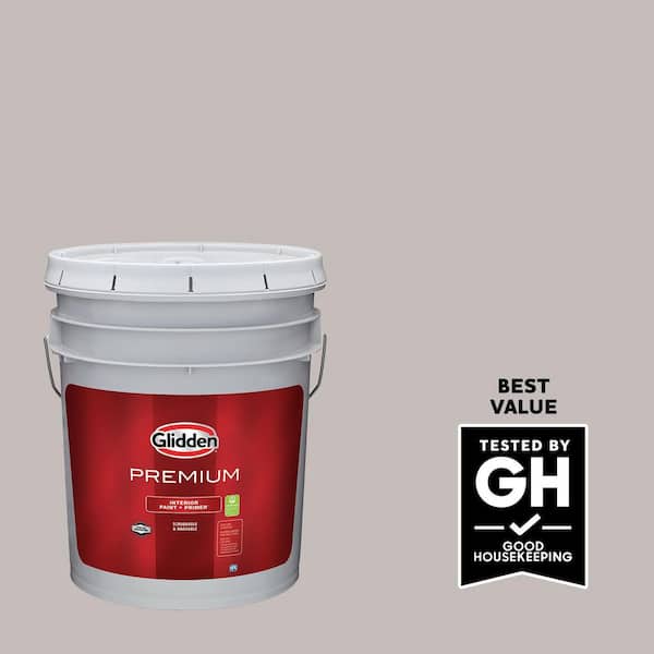 Glidden Premium 5 gal. PPG1004-3 Hush Semi-Gloss Interior Latex Paint