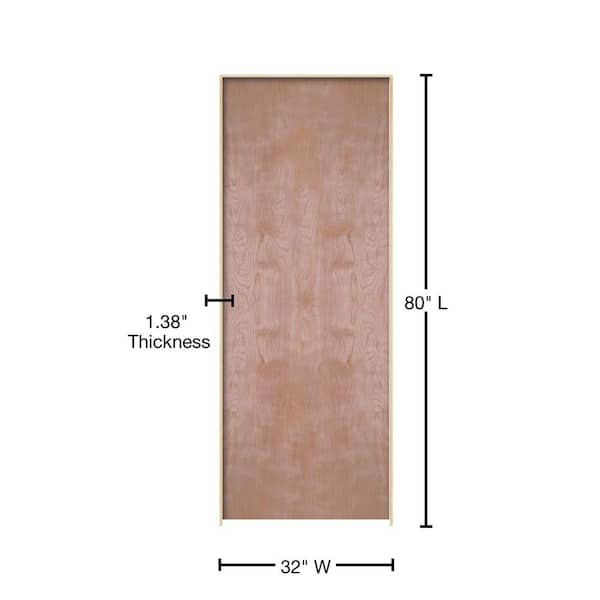 Masonite 32 in. x 80 in. Smooth Flush Hardwood Hollow Core Birch