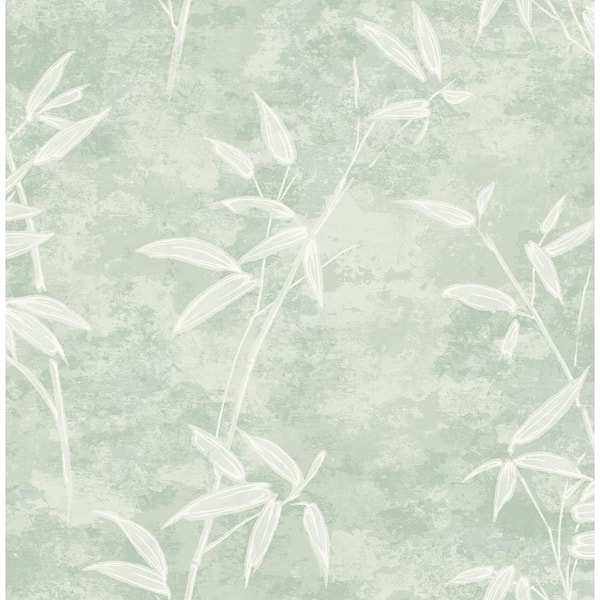 Seabrook Designs Seafoam Honshu Bamboo Paper Unpasted Wallpaper Roll (56 sq. ft.)