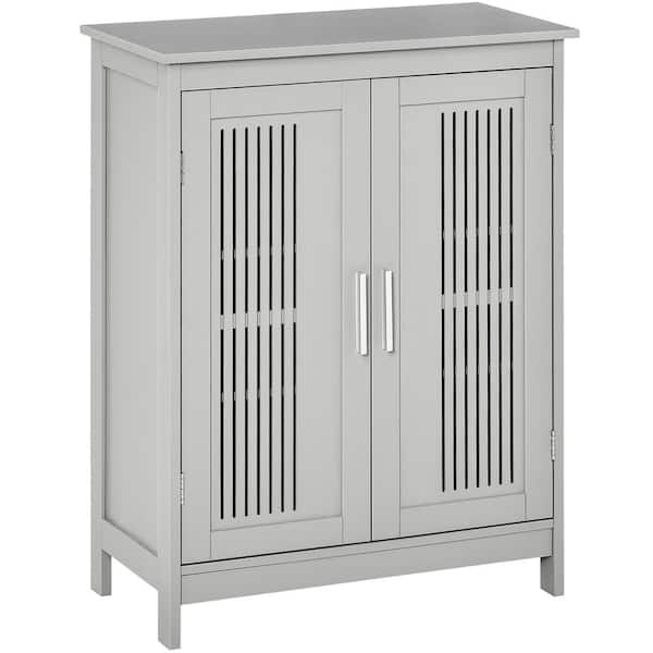kleankin 23.5 in. W x 11.75 in. D x 31.5 in. H Gray Linen Cabinet