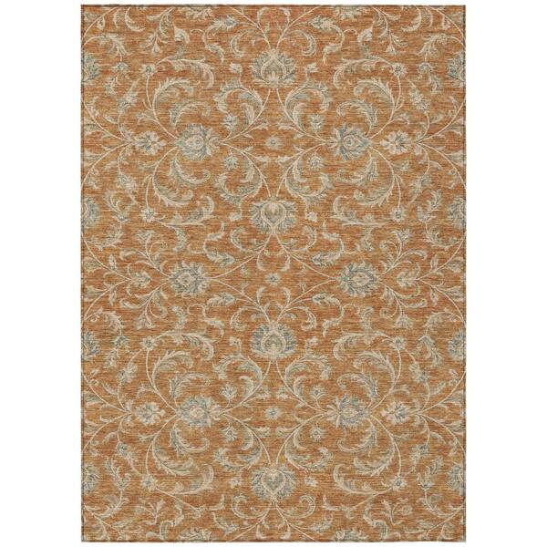 Chantille Machine Washable Indoor/Outdoor Abstract ACN3078 Copper 3 ft. x 5 ft. Area Rug