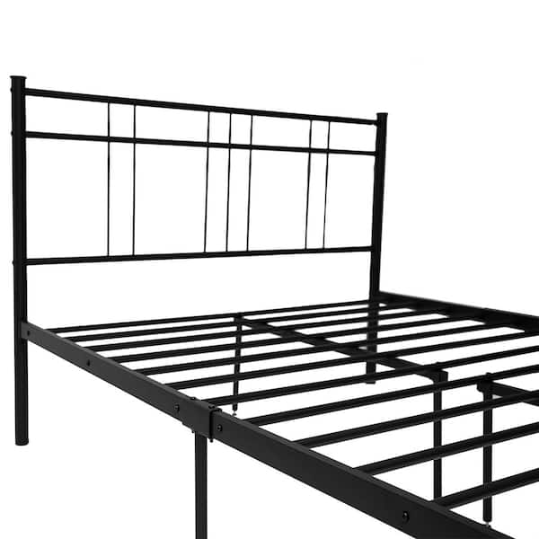 Black Full Platform Metal Bed Frame, How To Fix A Sagging Metal Bed Frame