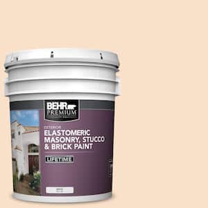 5 gal. #M250-1 Frosting Cream Elastomeric Masonry, Stucco and Brick Exterior Paint
