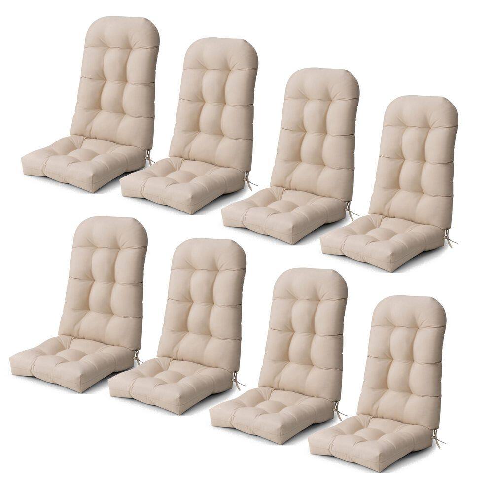50 in. x 20 in. Deep Seat Outdoor Adirondack Chair Cushion in Beige (8-Set)