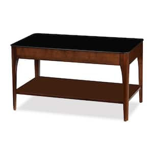 Leick Home Laurent Chocolate Cherry 20 in. H Rectangle Wood Two Drawer  Rectangle Wood Coffee Table with Shelf 10504 - The Home Depot