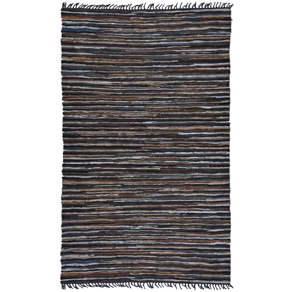 UPC 692789917190 product image for MATADOR Mixed Brown Leather 2 ft. 6 in. x 4 ft. 2 in. Accent Rug | upcitemdb.com