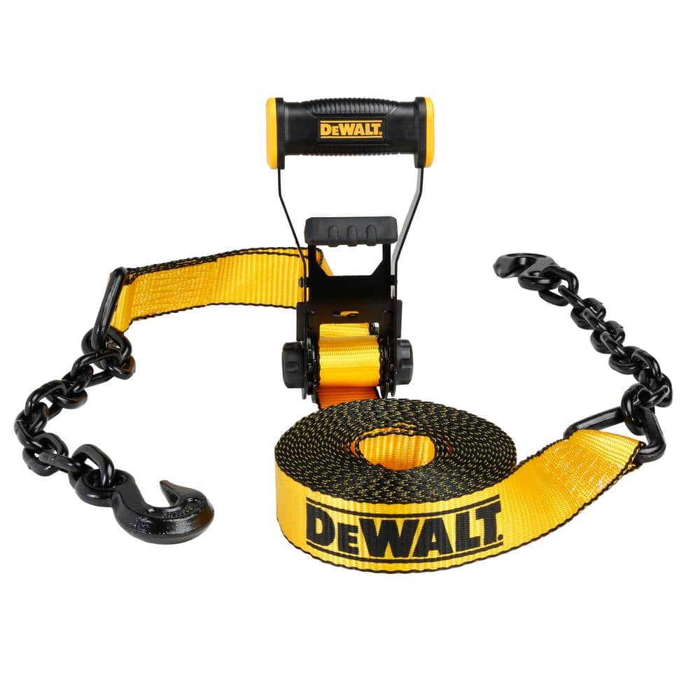 DEWALT 30 ft. x 2 in. Heavy-Duty Ratchet Tie Down with Chain and