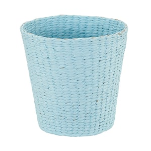 Wicker Waste Basket in Blue Hyacinth