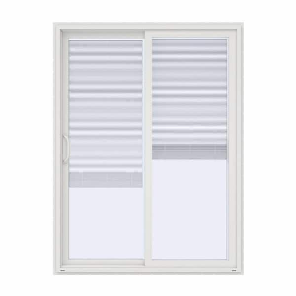 Have A Question About Jeld Wen 60 In X 80 V 4500 Contemporary White Vinyl Left Hand Full Lite Sliding Patio Door W Blinds Pg 3 The Home Depot - Home Depot Blinds For Sliding Patio Doors