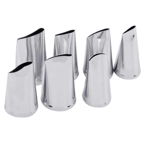 7-Piece Cake Decorating Tips Set with Stainless Steel Nozzles for Icing, Fondant, and Pastry - Ideal for Home Bakers