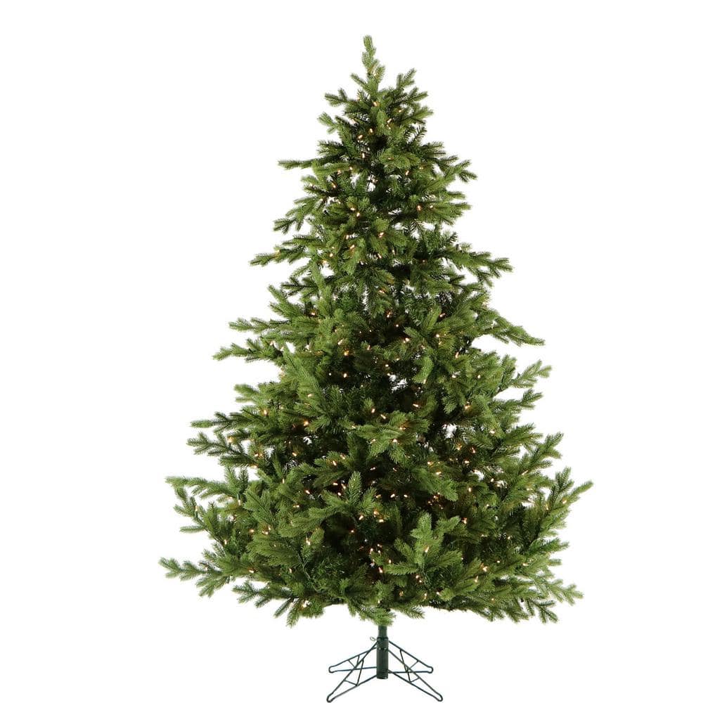 Fraser Hill Farm 7.5-ft. Pre-Lit Foxtail Pine Green Artificial Christmas Tree, Clear Smart Lights