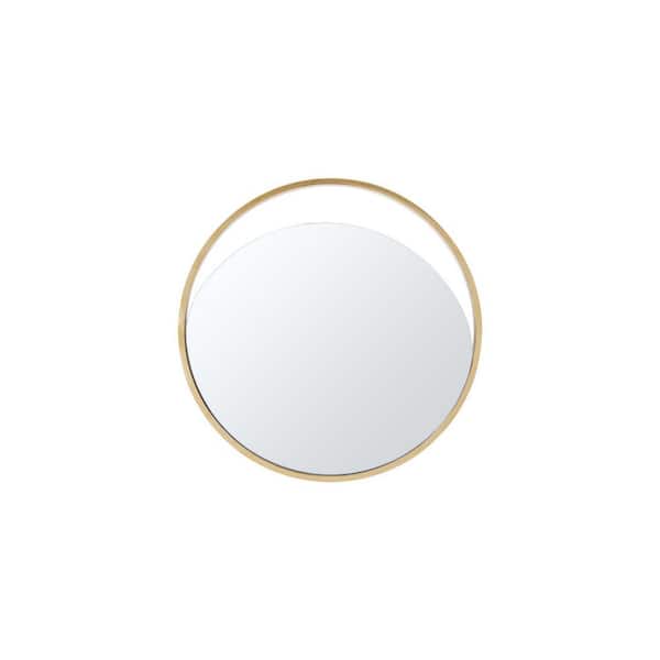 HomeRoots Danielle 23 in. x 23 in. Classic Round Framed Black Vanity Mirror