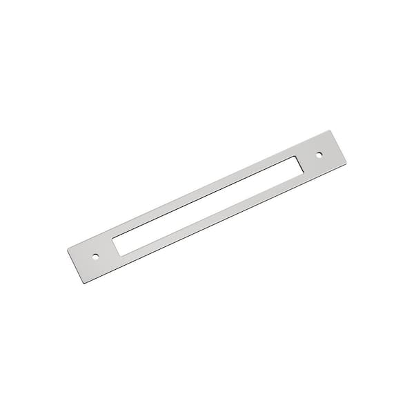 Amerock Medora 7-9/16 in. Center-to-Center Rectangle Polished Chrome Pull Cabinet Backplate