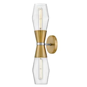 Livie 2-Light Lacquered Brass Sconce