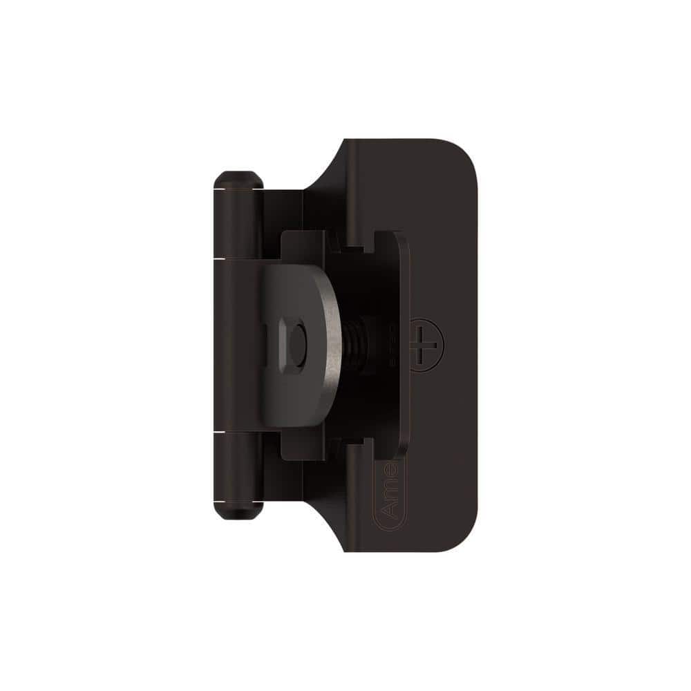 1/4 in (6 mm) Overlay Double Demountable Oil-Rubbed Bronze Hinge - 2 Pack