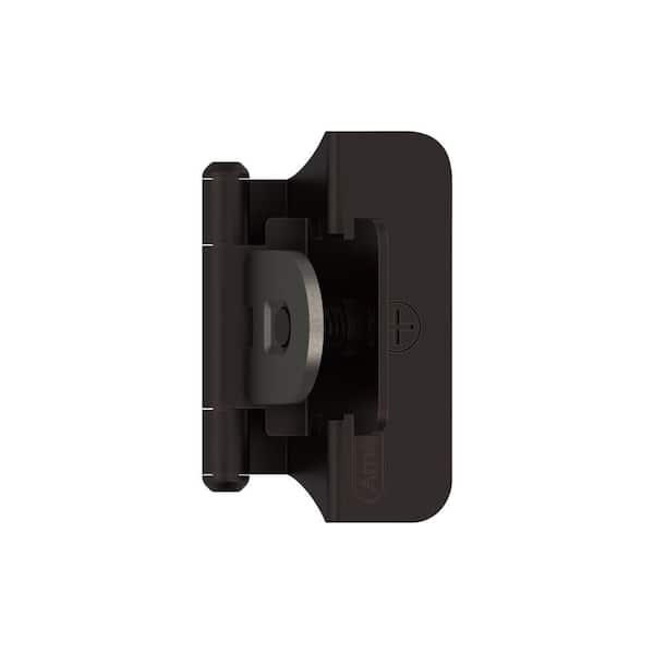 Amerock 1/4 in (6 mm) Overlay Double Demountable Oil-Rubbed Bronze Hinge - 2 Pack