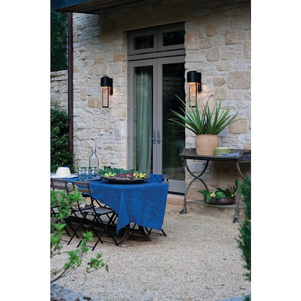 Hinkley Shelter Large Outdoor Wall Mount Lantern, Black