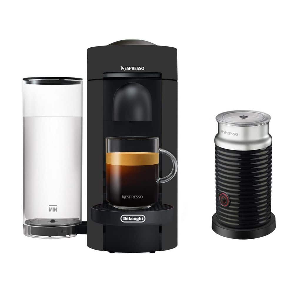 Nespresso Vertuo Plus Coffee and Espresso Maker by De'Longhi with Aeroccino, Limited Edition, Black Matte - ENV150BMAE