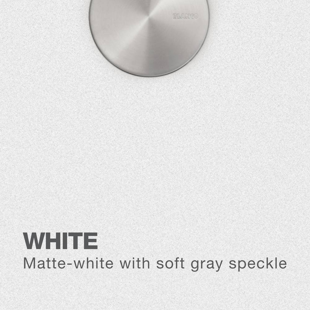 White Stone Single Bowl Undermount Kitchen Sink