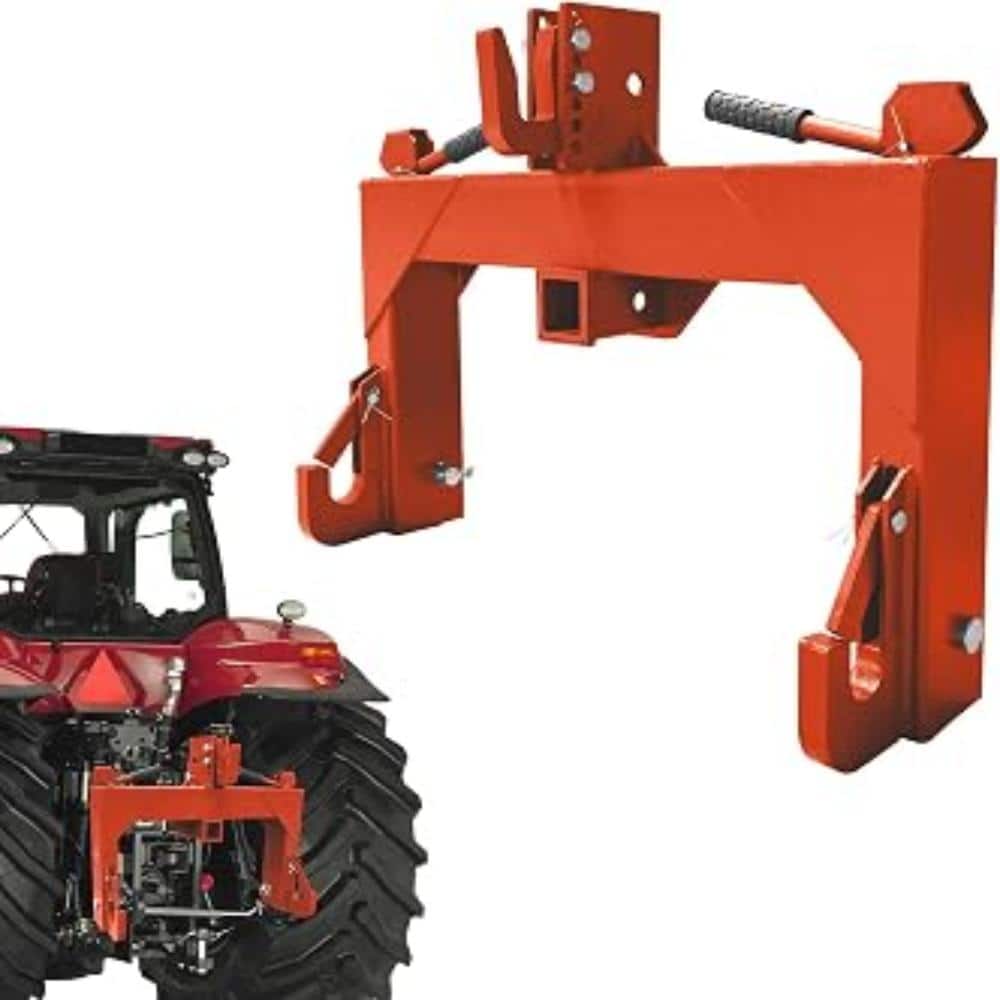 "3 Point Quick Hitch Cat 1 with Upgrade Adapter, 2"" Receiver, 3000 lbs Trailer Hitch, 5-Level Adjust Bolt, Red" price history on PriceWatchPro