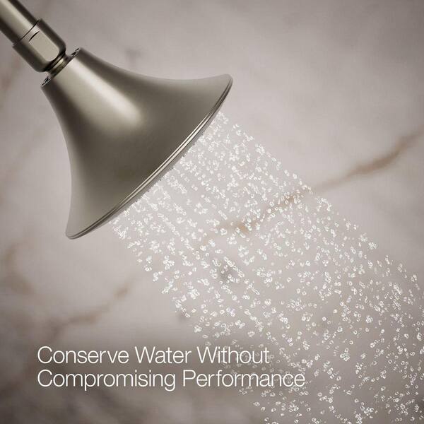 KOHLER Forte 1-Spray Pattern 5.5 in. Single Wall Mount Fixed